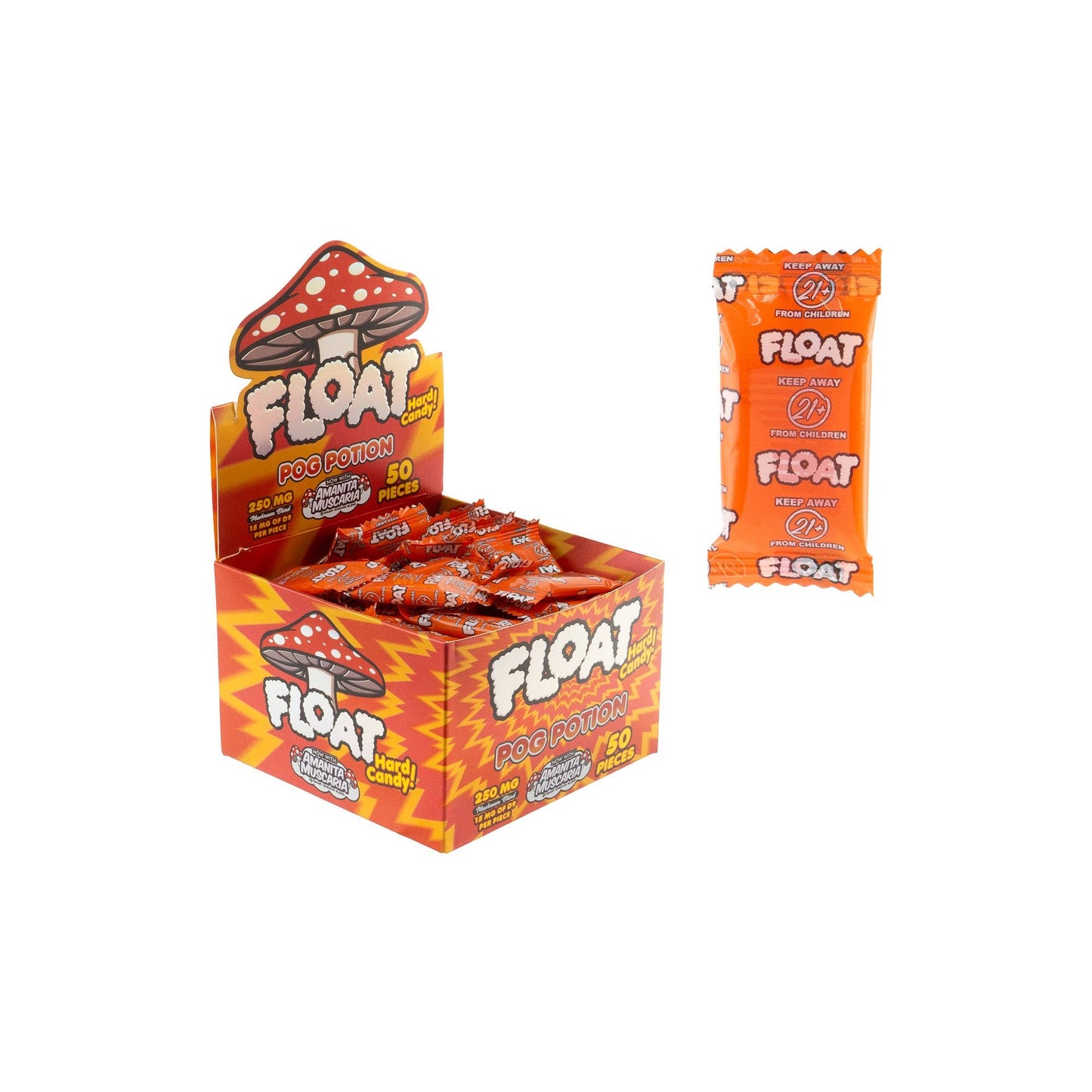 Float 250mg Mushroom Hard Candy – Swirly Trip