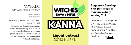 Kanna Liquid Extract- non-alc: 15mL