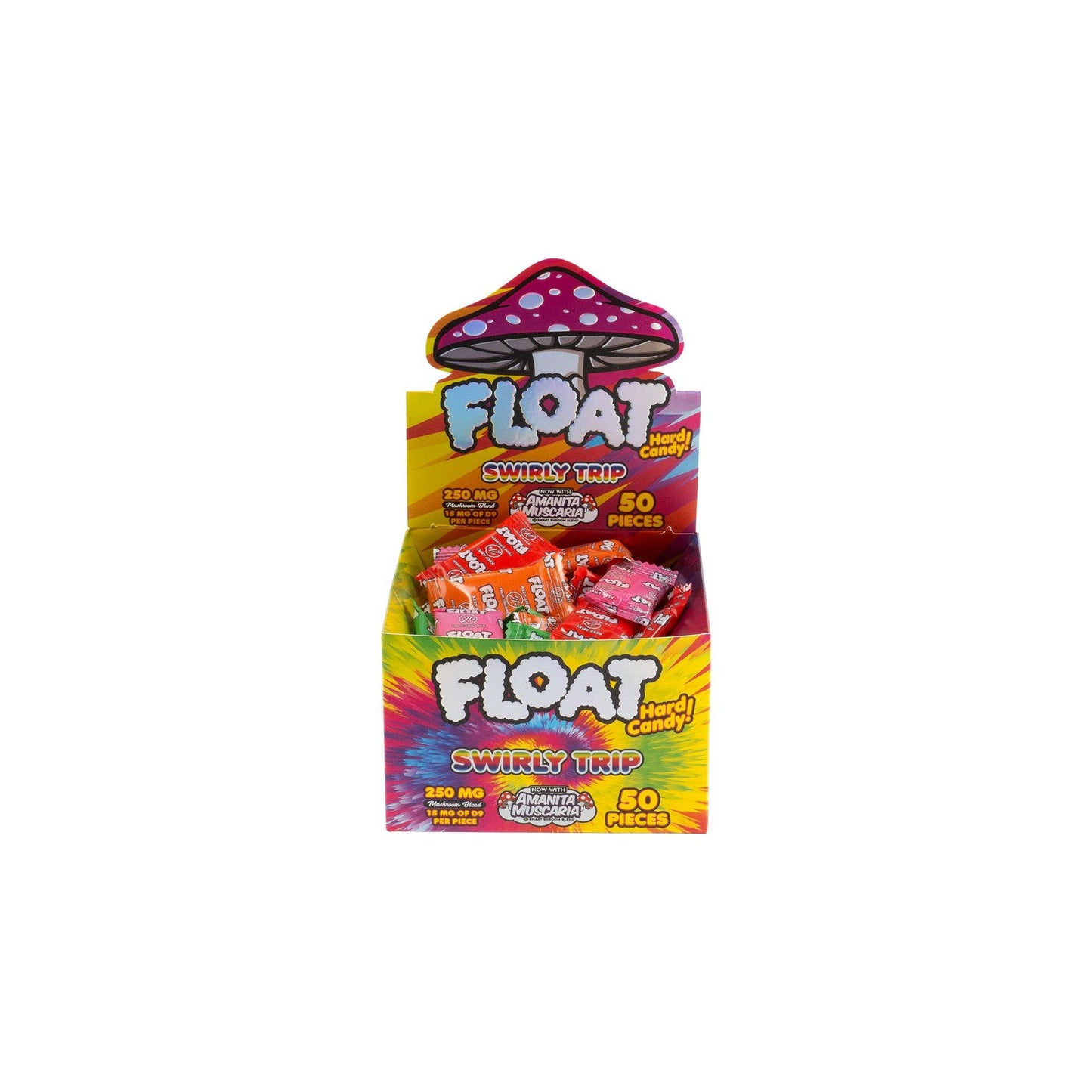 Float 250mg Mushroom Hard Candy – Swirly Trip