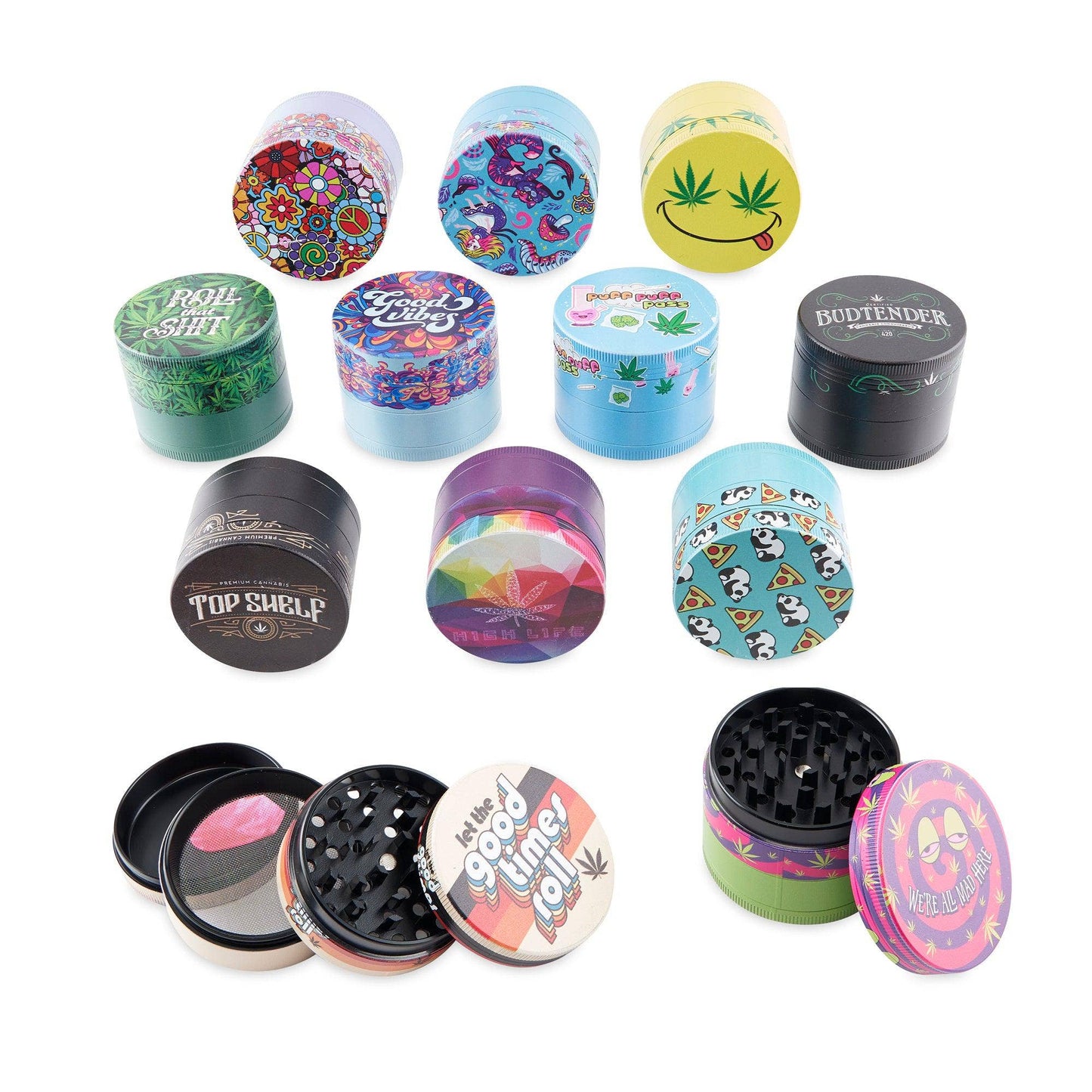 Wacky Grinderz 4pc 55mm Grinders