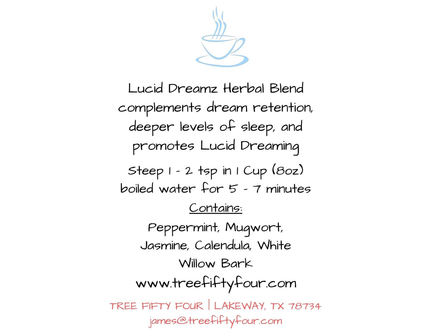 Lucid Dreamz Herbal Blend |1 oz up to  1 LB & 1 KG | Bulk Tea: 1 LB