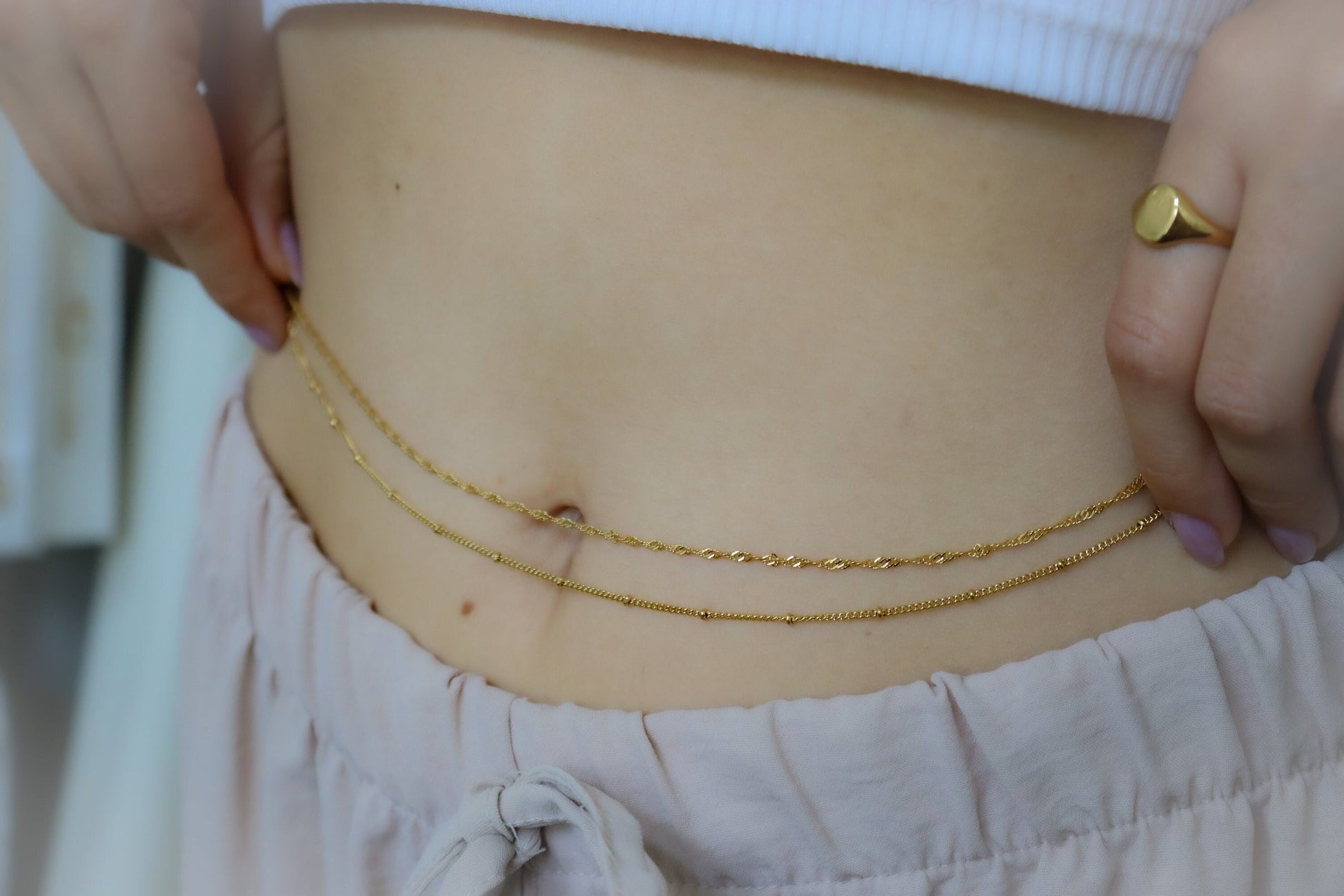 Gold Body Chain / Body Chain Necklace / Body Jewelry / Body 